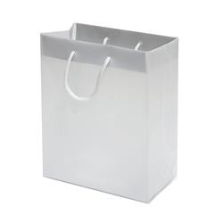 NON-IMPRINTED WHITE Frosted Bags - Medium 8 W x 4 D x 10 "D (100/box) 